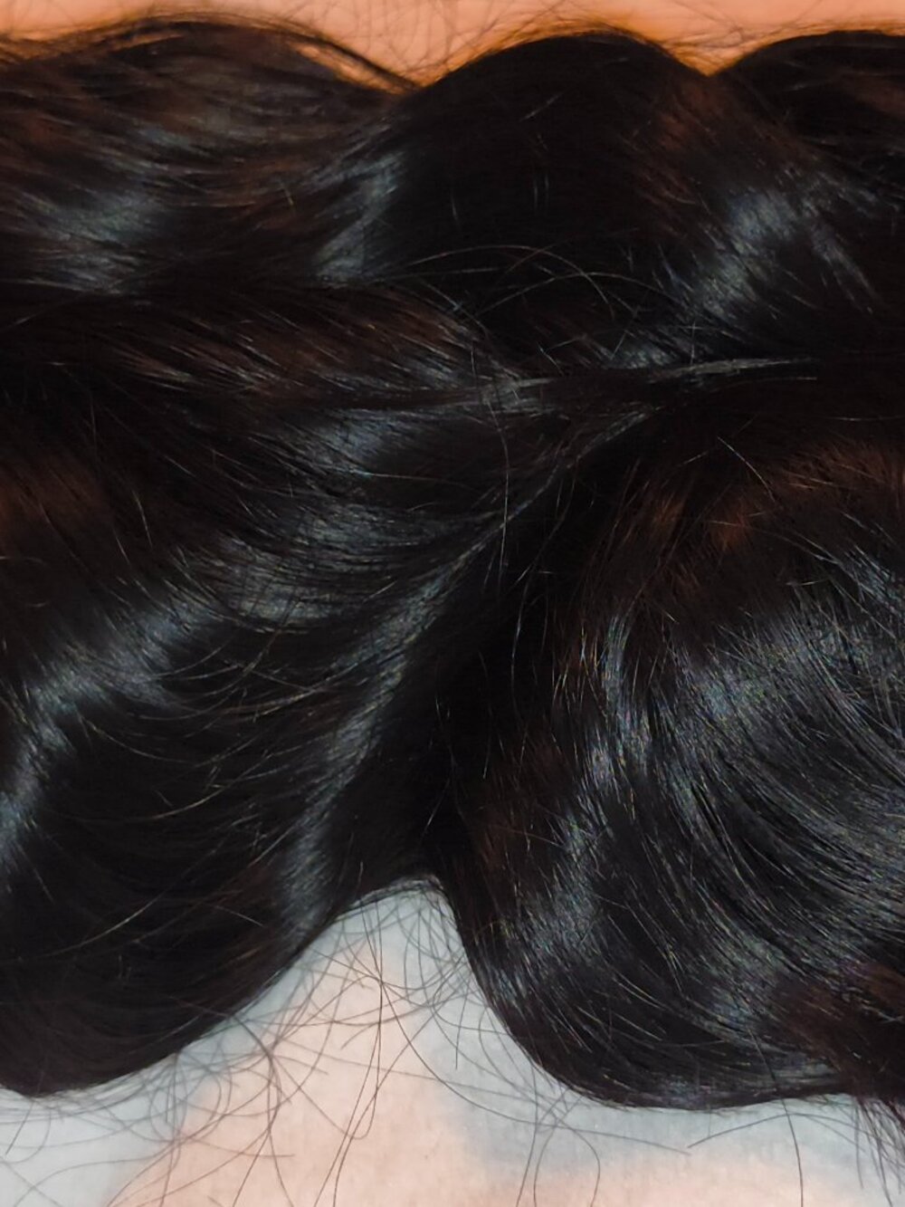 14" Black Synthetic Lace Front Wig